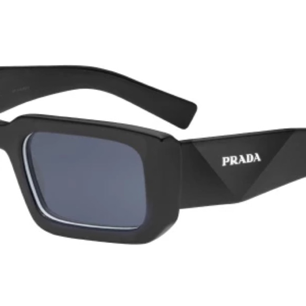 Prada Black Rectangular Sunglasses - image 2